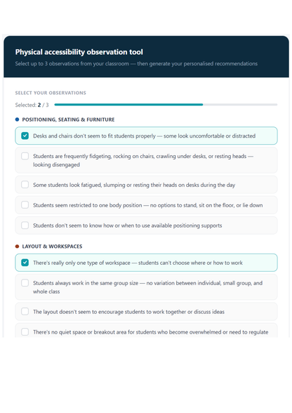 Tool for Classroom Accessibility